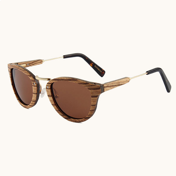 Serengeti Polarized Wood Sunglasses