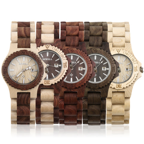 Prairie Women's Wood Quartz Watch with Calendar Display