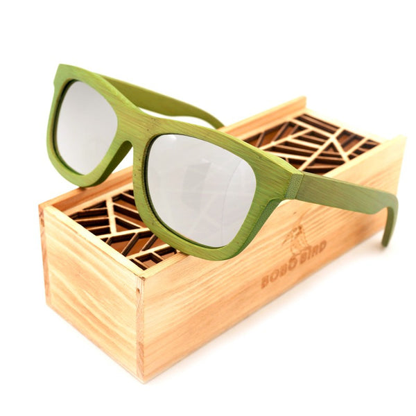 Seaweed Polarized Bamboo Sunglasses